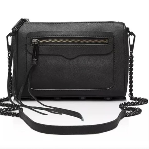 Rebecca Minkoff Handbags - REBECCA MINKOFF Avery Crossbody Black Saffiano Leather